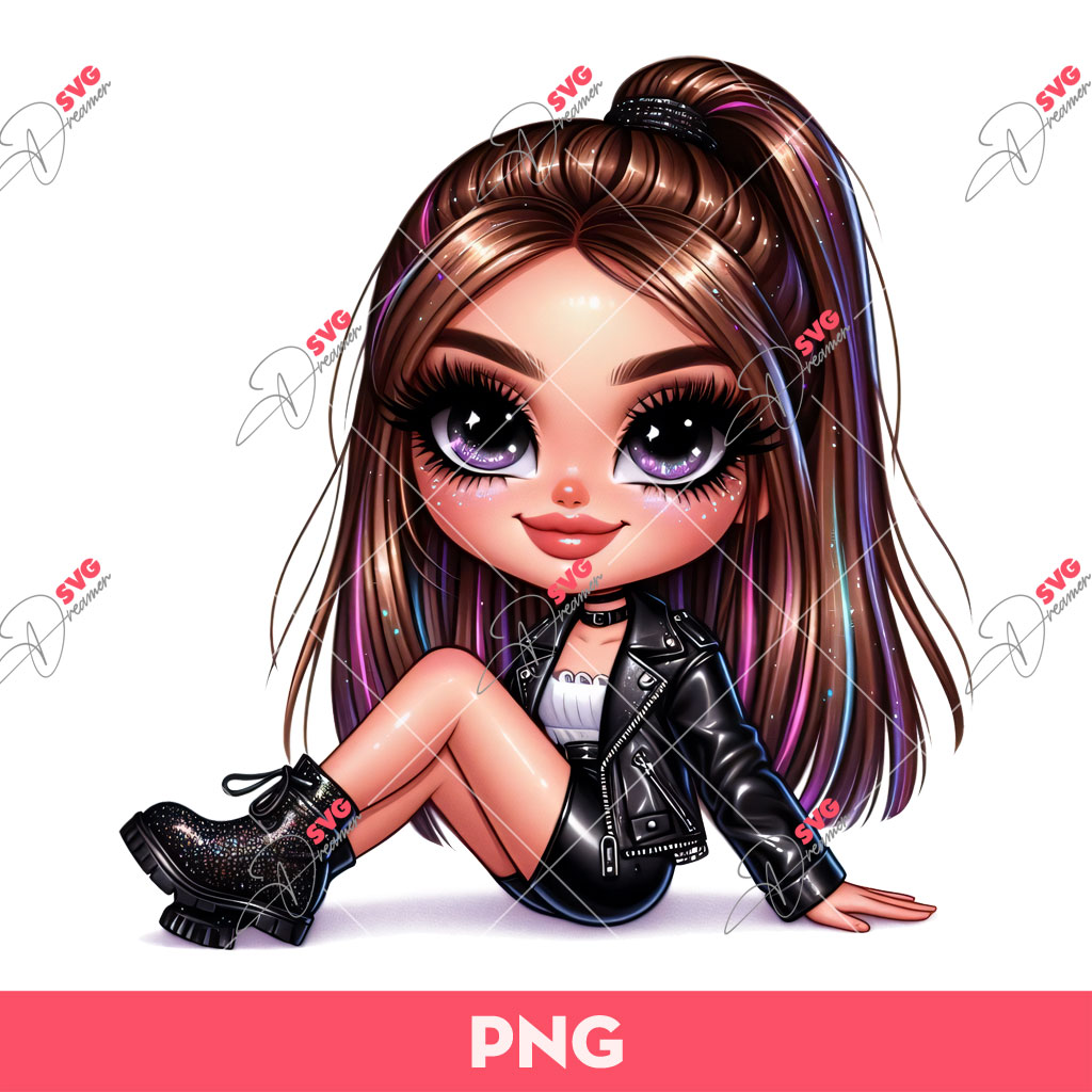 Cute Cartoon Stylish Girl PNG, Beautiful Little Stylish Girl PNG