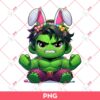 Cute Chibi Hulk Easter Bunny PNG, Hulk Bunny Easter PNG