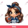 Cute Girl Dallas Cowboys Fan Football PNG, Cowboys Girl Fan PNG