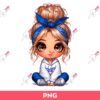 Cute Girl Los Angeles Dodgers Baseball PNG, Cartoon Girl Baseball PNG