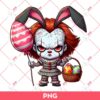 Cute Pennywise Easter PNG, Pennywise Bunny Chibi PNG, Horror Pennywise Easter PNG