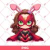 Cute Scarlet Witch Bunny Easter PNG, Easter Scarlet Witch Chibi PNG