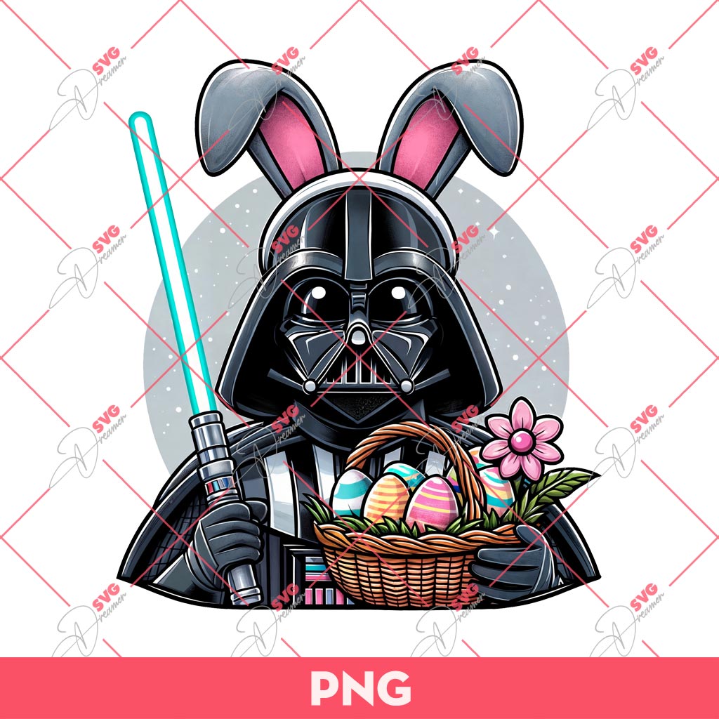Darth Vader Bunny PNG, Easter Darth Vader PNG, Easter Star Wars PNG