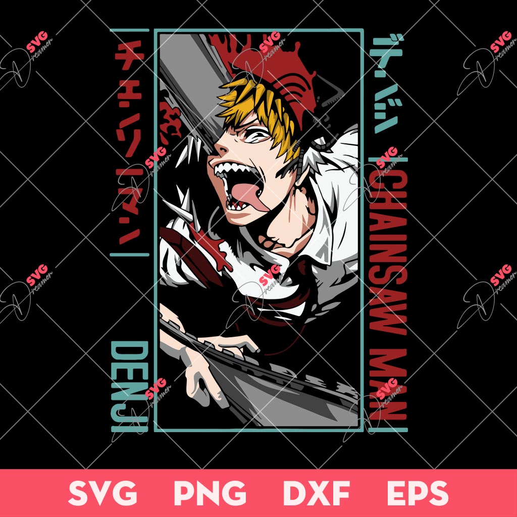 Denji Chainsaw Man SVG, Chainsaw Man Anime SVG, Manga And Anime SVG PNG