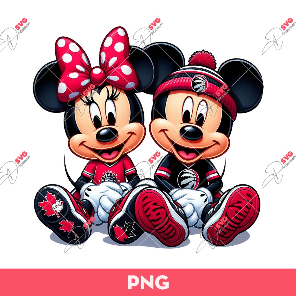 Disney Mickey And Minnie Fan Toronto Raptors Basketball PNG, Mickey Minnie Raptors PNG
