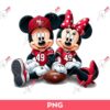 Disney Mickey Minnie Fan 49Ers PNG, Mickey Mouse And Minnie Mouse 49Ers Football PNG