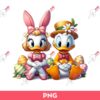 Donald And Daisy Easter PNG, Disney Happy Easter PNG, Bunny Daisy Donald Duck Easter PNG
