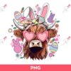 Easter Cow PNG, Easter Highland Cow PNG, Bunny Cow Easter PNG