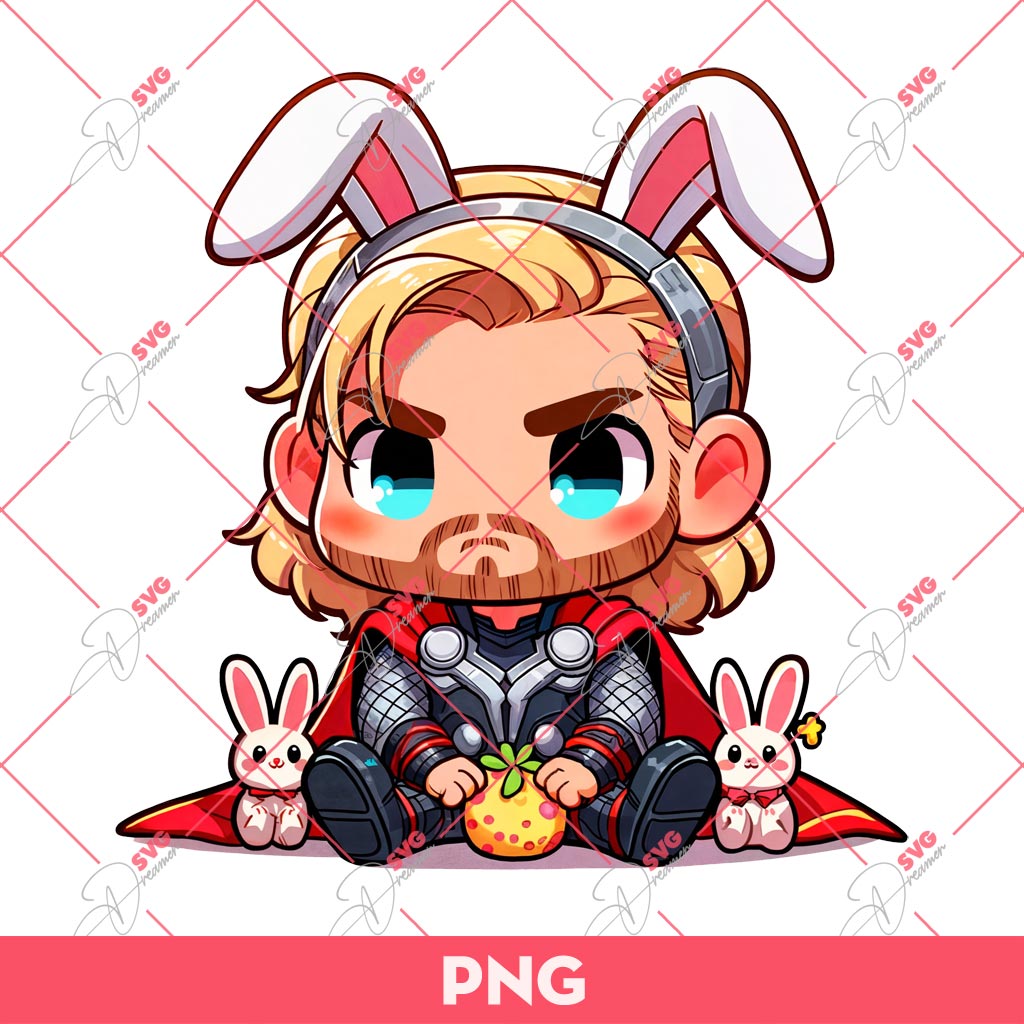 Easter Thor Bunny PNG, Thor Avengers Bunny Easter PNG
