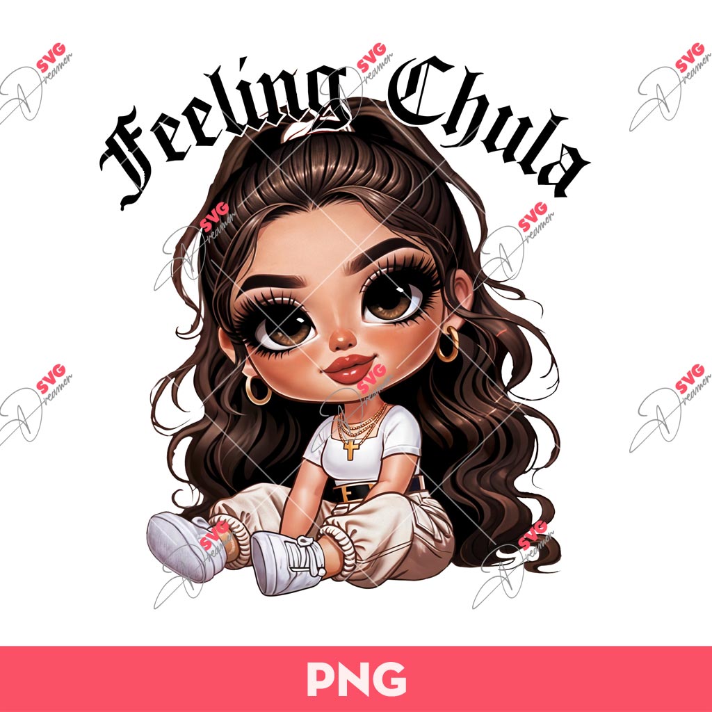 Feeling Chula PNG, Chicana Girl PNG