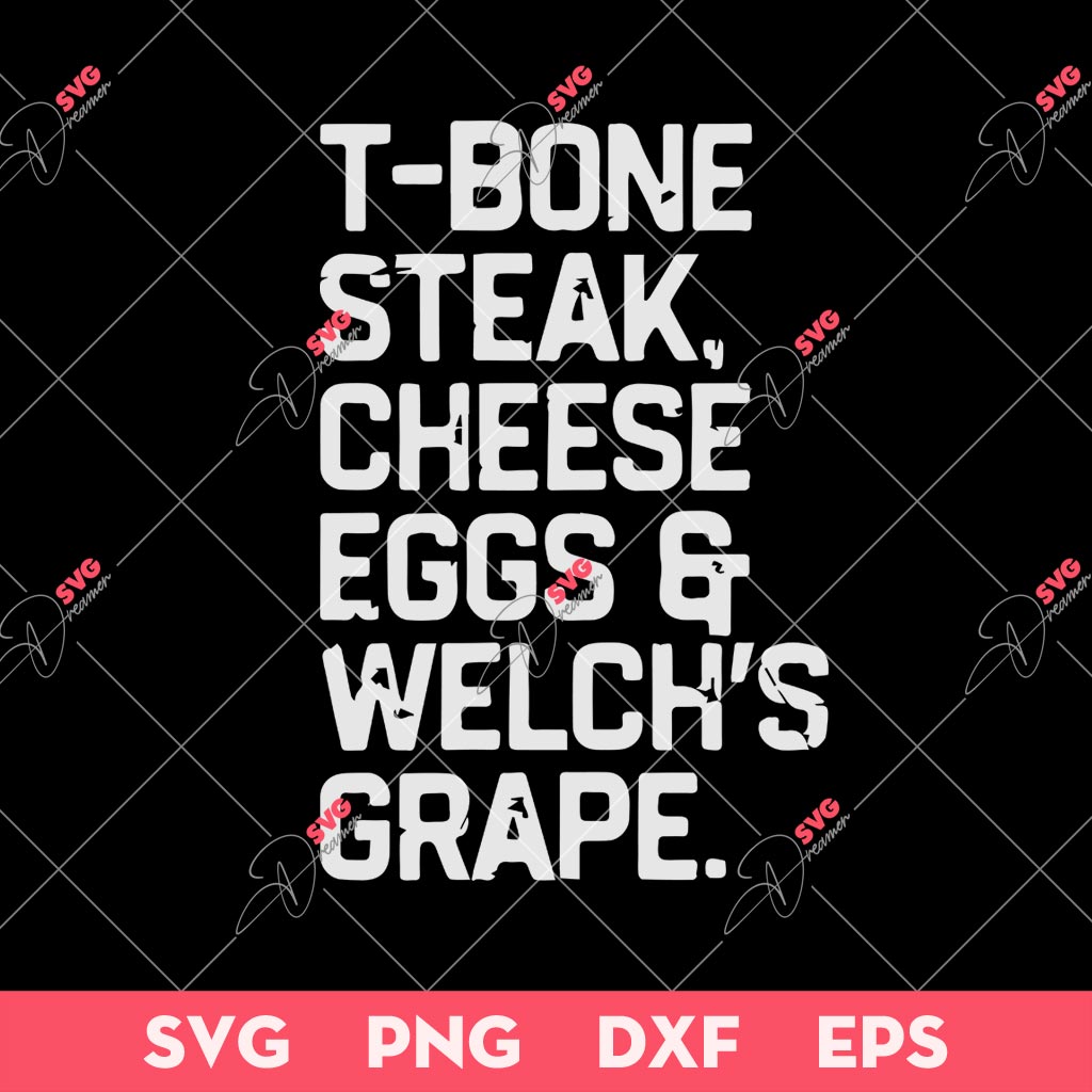 Guest Check Bone Steak Cheese Eggs Welch's Grape SVG, Cheese Eggs, Welch's Grape SVG