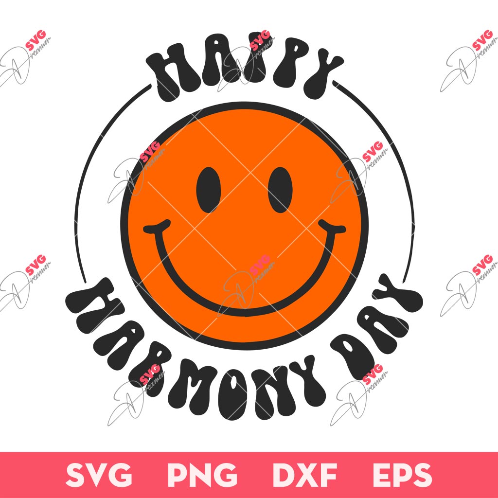 Happy Harmony Day Smiley SVG, Smiley Face Harmony Day SVG PNG