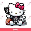 Hello Kitty Las Vegas Raiders Football PNG, Kitty Raiders PNG, Kitty Football PNG