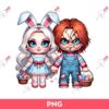 Horror Chucky Easter Couple PNG, Horror Easter PNG, Easter Chucky PNG