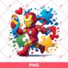 Iron Man Autism PNG, Iron Man Superhero Autism PNG, Autism Awareness PNG