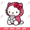 Kitty Starbucks SVG PNG, Hello Kitty Coffee SVG PNG