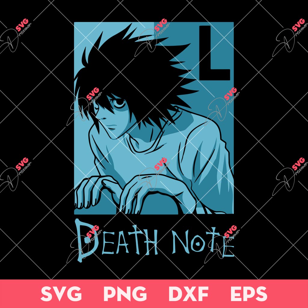 L Lawliet SVG, Death Note SVG, Manga And Anime SVG
