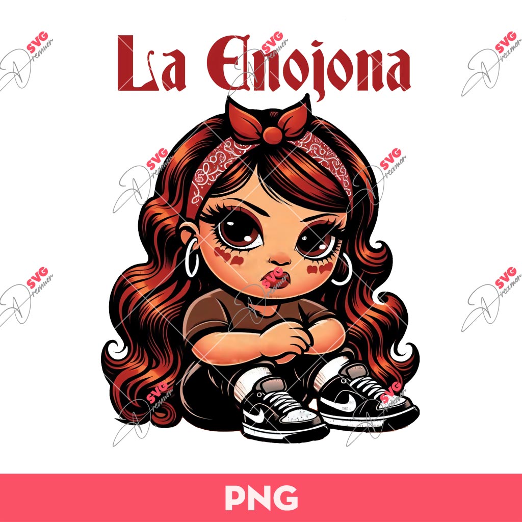 La Enojona PNG, Chicano Cute Girl PNG, Chola La Enojona PNG