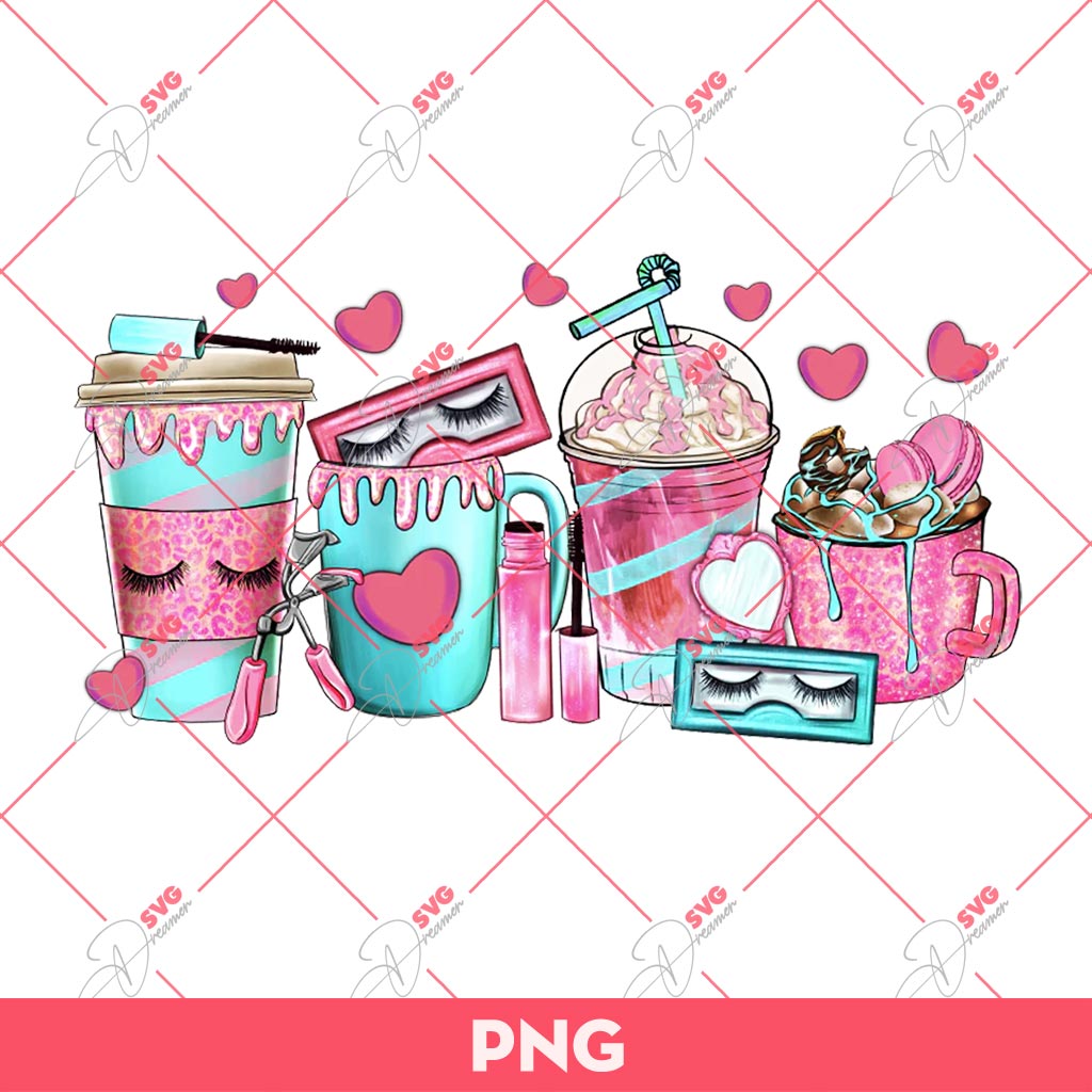 Lash Tech Coffee PNG, Eyelash Extensions PNG