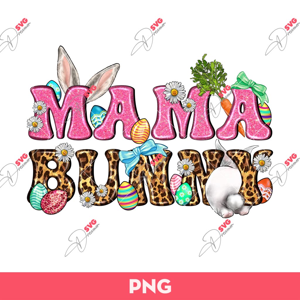 Leopard Mama Bunny Easter PNG, Mama Easter PNG
