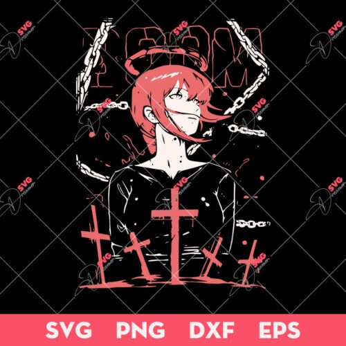 Makima SVG, Chainsaw Man SVG, Manga Anime SVG PNG