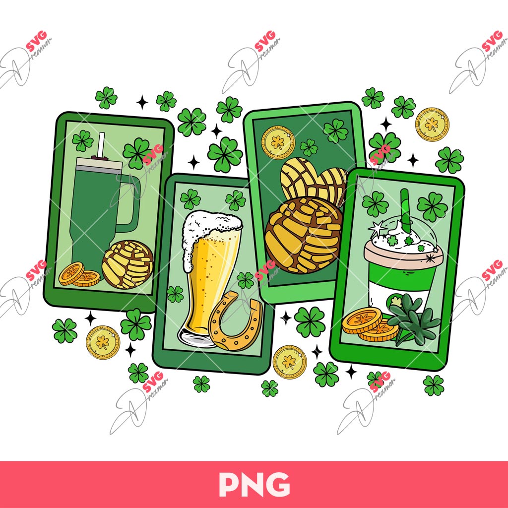 Mexican Food Lover Tarrot Card St Patricks Day PNG, St Patricks Conchita Y Cerveza PNG