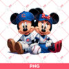 Mickey Minnie Mouse Fan Chicago Cubs Baseball PNG, Disney Baseball PNG, Mickey Minnie Baseball PNG