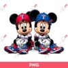 Mickey Minnie Mouse Fan Texas Rangers Baseball PNG, Disney Mouse Baseball PNG