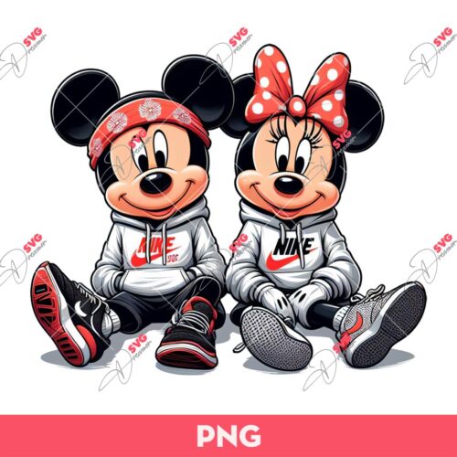 Mickey Minnie Nike Outfits PNG, Disney Mickey Minnie Mouse Sport Nike PNG