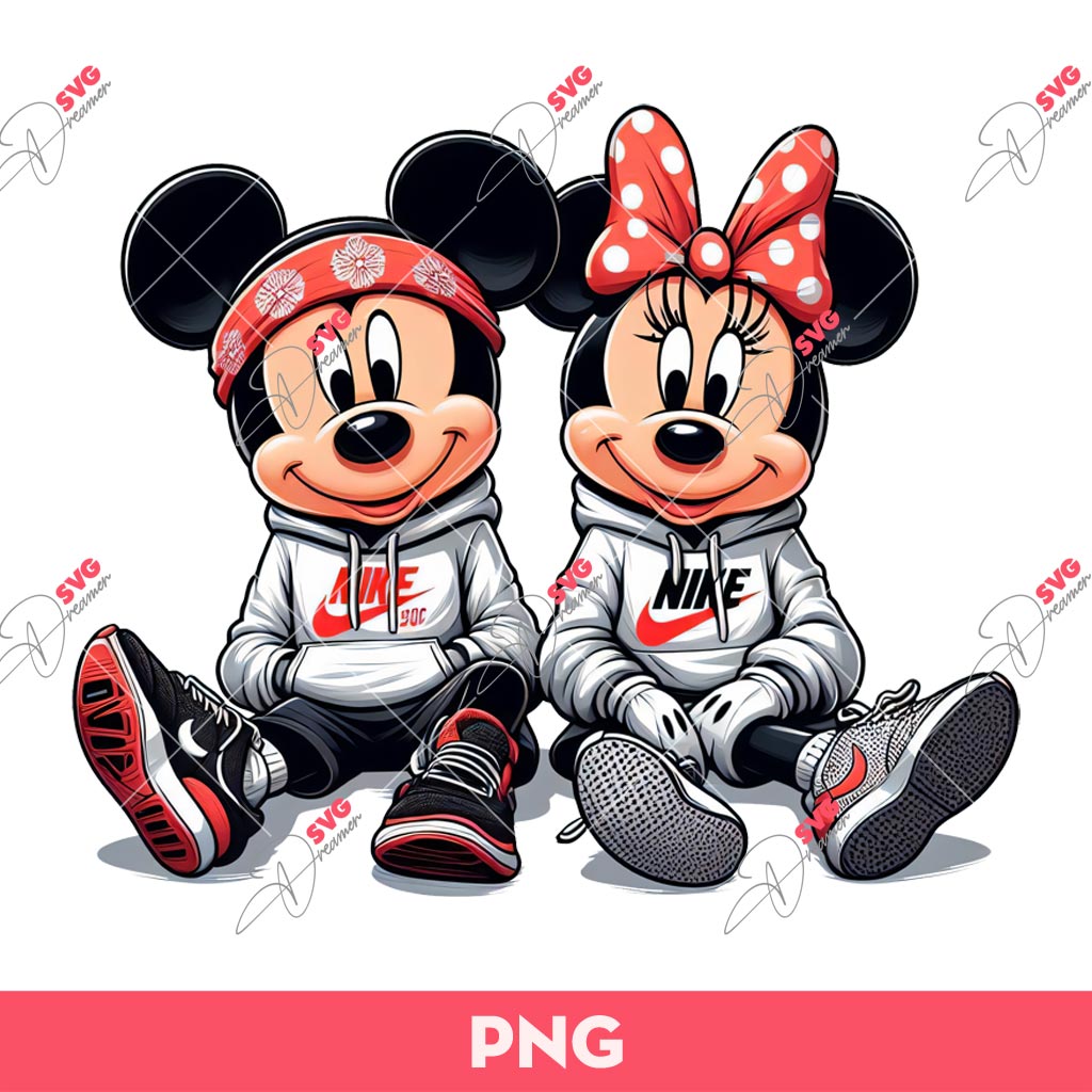 Mickey Minnie Nike Outfits PNG, Disney Mickey Minnie Mouse Sport Nike PNG