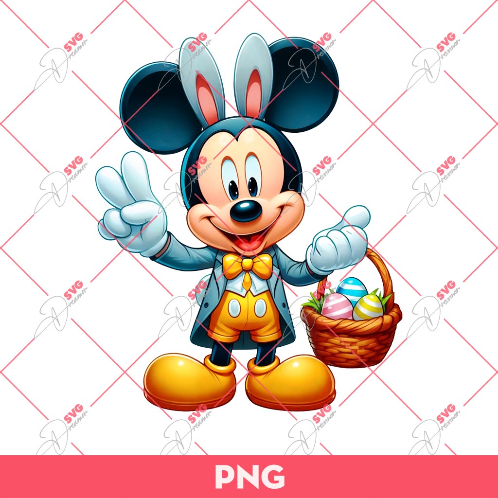Mickey Mouse And Easter Eggs PNG, Easter Disney Mickey Mouse PNG