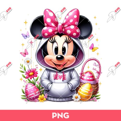 Minnie Easter PNG, Disney Minnie Mouse Happy Easter PNG