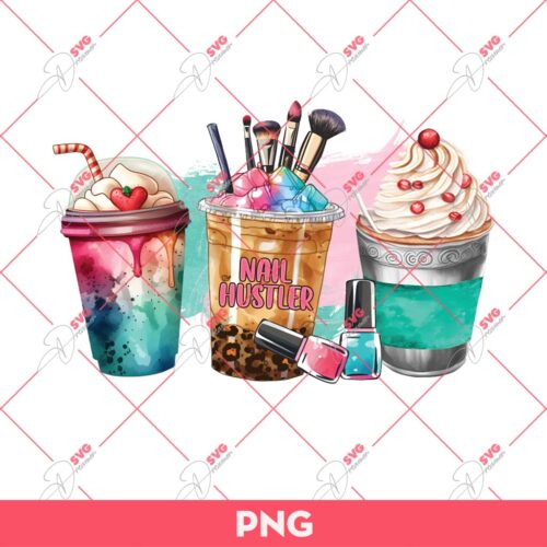 Nail Hustler Coffee PNG, Nail Coffee PNG
