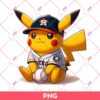 Pikachu Astros Baseball PNG, Houston Astros Baseball Pokemon Pikachu PNG