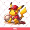 Pikachu Cardinals PNG, Pokemon Pikachu MLB Baseball PNG, Pikachu St Louis Cardinals PNG