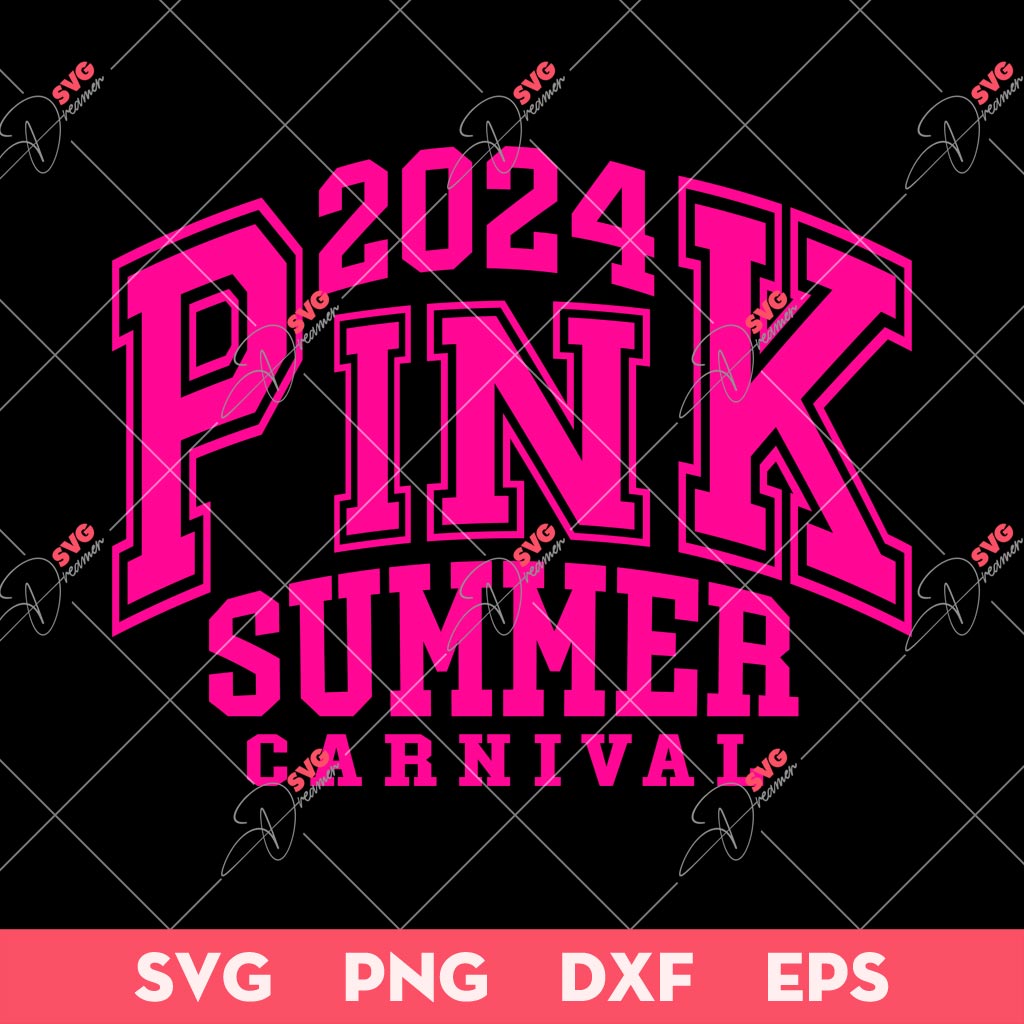 Pink Summer Carnival 2024 SVG, Pink Summer SVG PNG DXF EPS