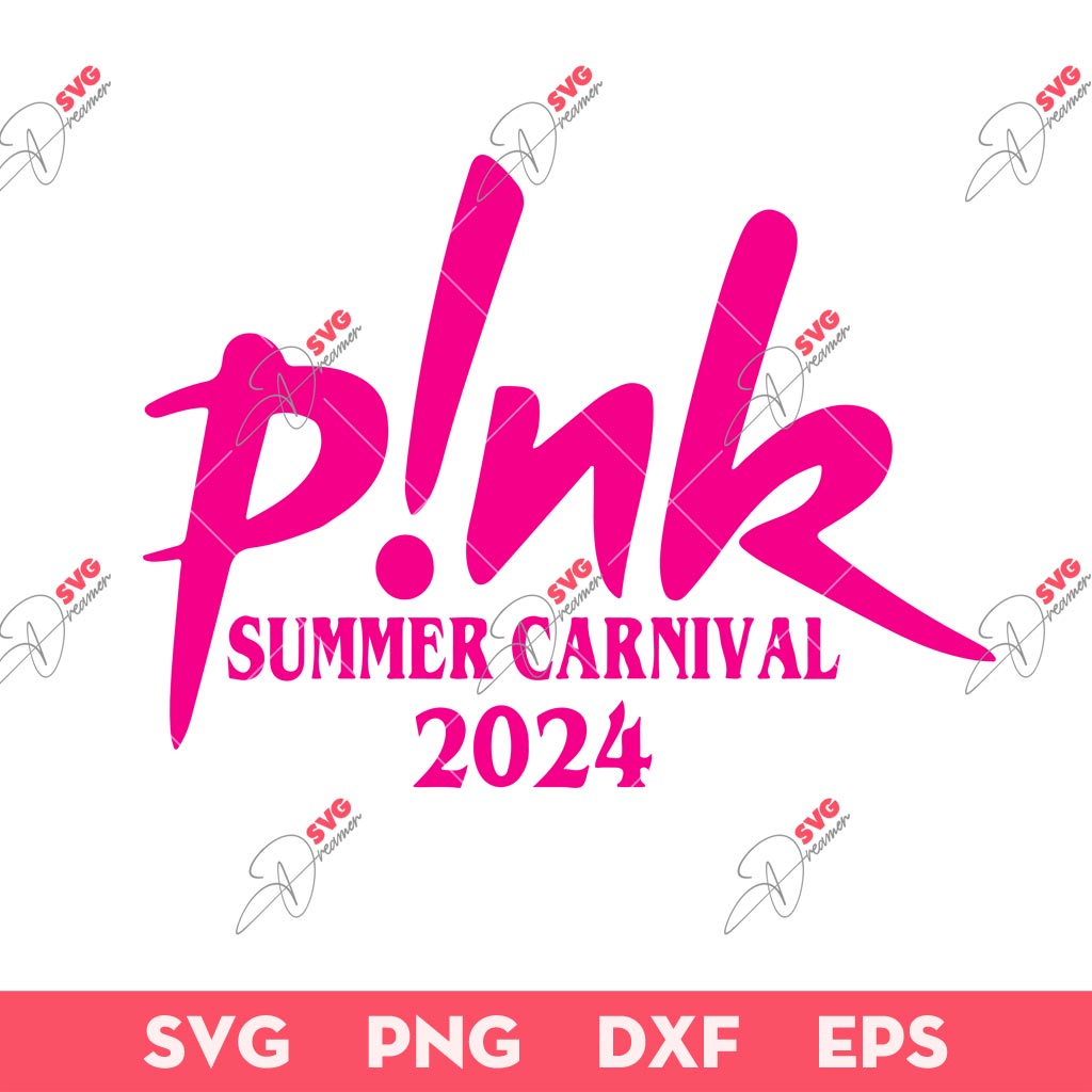 Pink World Tour 2024 SVG PNG, Pink Summer Carnival 2024 SVG PNG