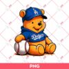 Pooh Bear Dodgers Fan PNG