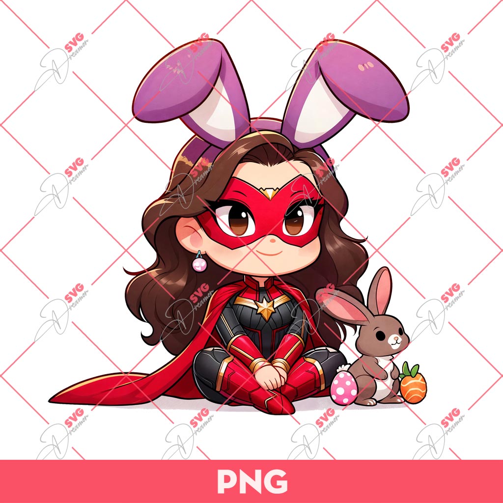 Scarlet Witch Chibi PNG, Scarlet Witch Bunny Easter PNG
