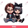 Scary Chucky Doll And Bride PNG, Horror Couple PNG, Chucky And Tiffany PNG