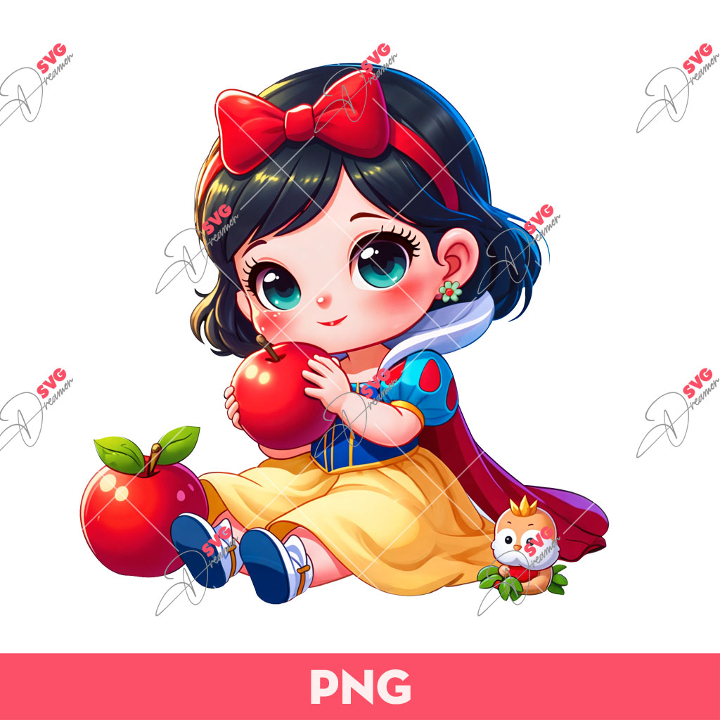 Snow White PNG, Cute Baby Snow White PNG