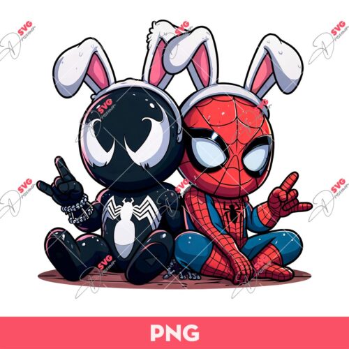 Spider Man And Venom Easter PNG, Spider Man Easter PNG, Venom Easter PNG