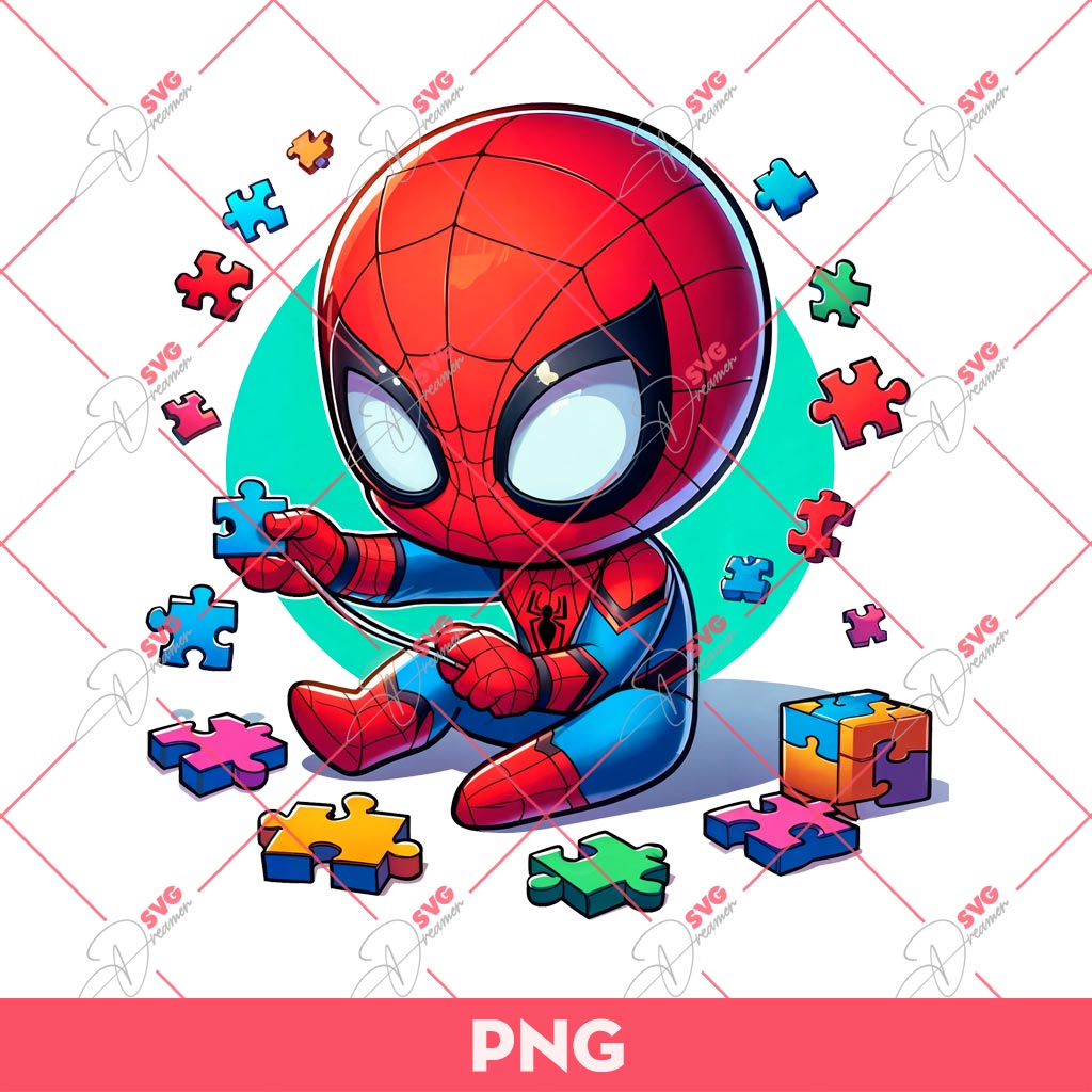 Spider Man Autism PNG, Autism Superhero PNG, Autism Awareness PNG