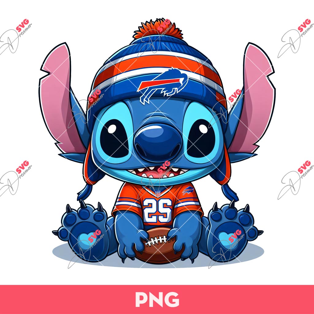 Stitch Buffalo Bills PNG, Stitch Football Buffalo Bills PNG