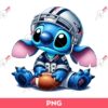 Stitch Cowboys Football PNG, Disney Stitch Dallas Cowboys NFL PNG