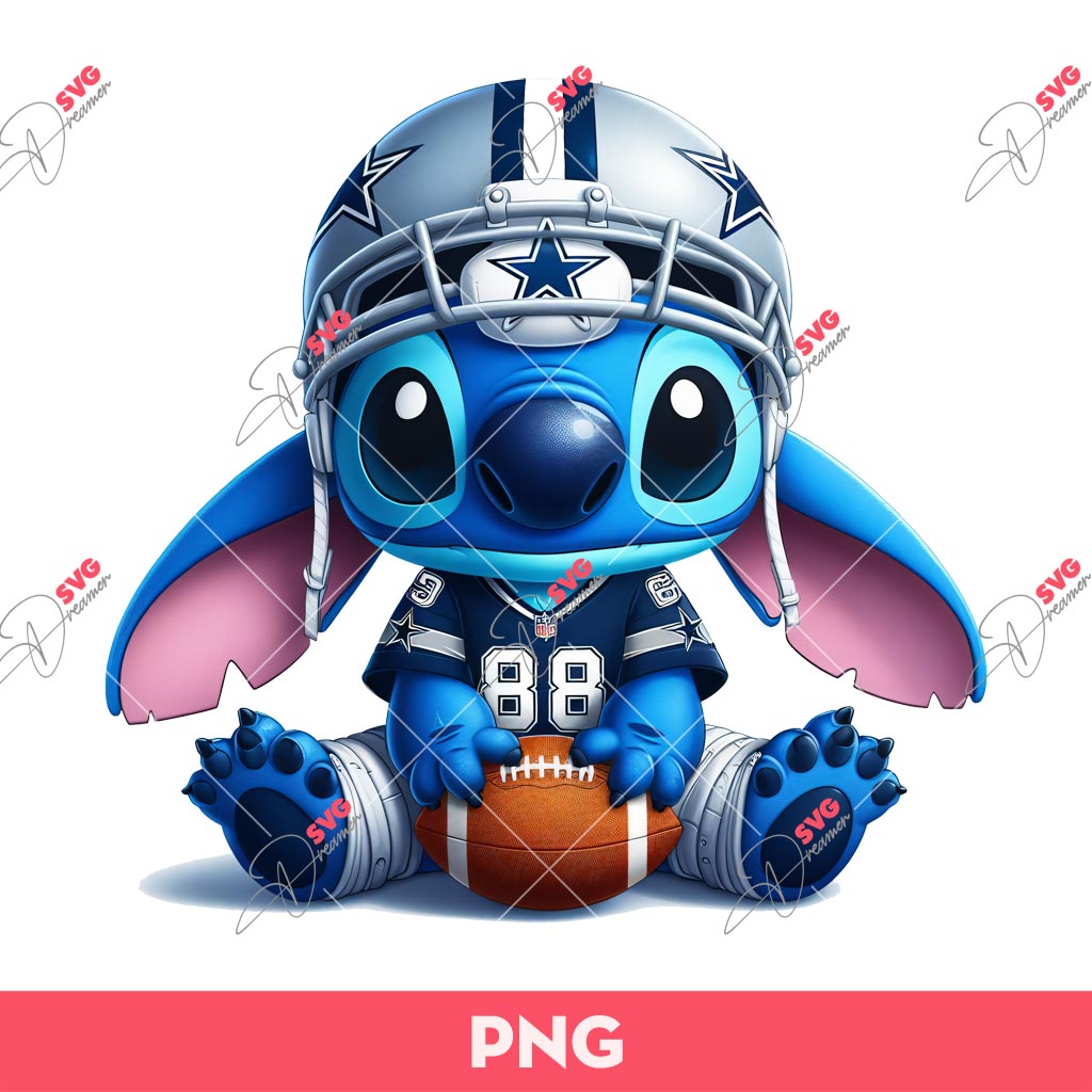 Stitch Dallas Cowboys NFL PNG, Stitch Football Sport Fan Cowboys PNG