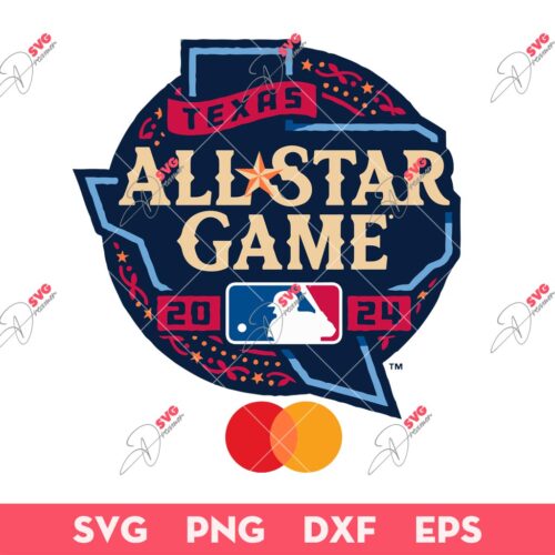 Texas MLB All Star Game 2024 SVG, Major League Baseball 2024 SVG, All Star Game Logo SVG