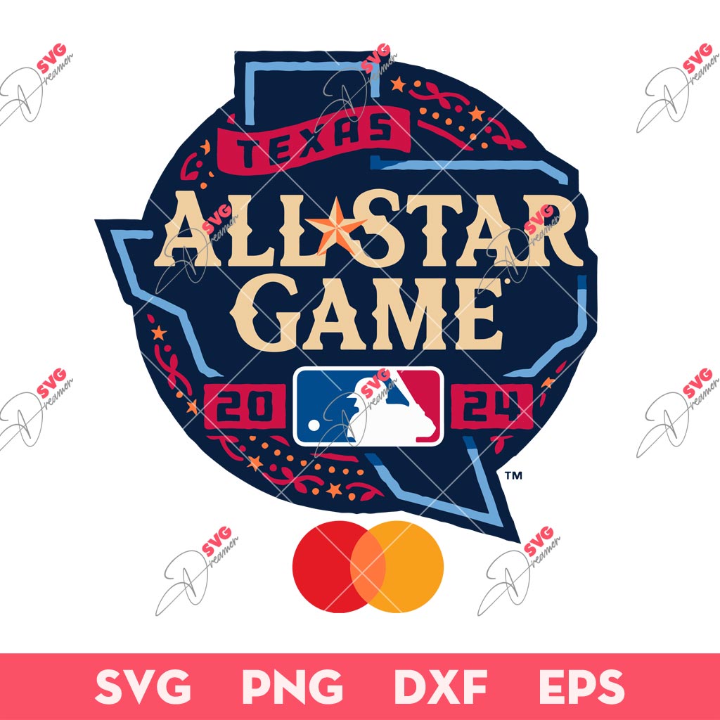Texas MLB All Star Game 2024 SVG, Major League Baseball 2024 SVG, All Star Game Logo SVG
