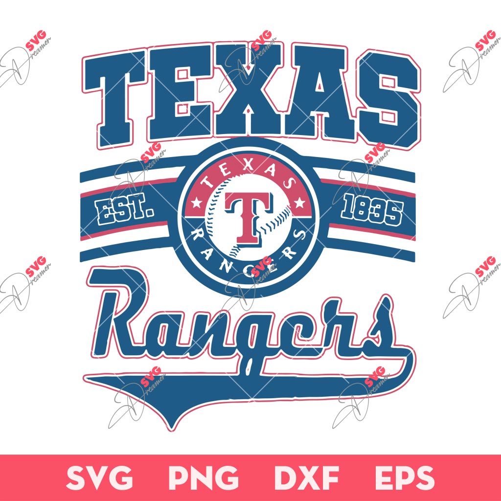 Texas Rangers EST 1935 SVG, Texas Rangers Baseball SVG PNG