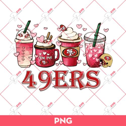 True Love 49Ers Coffee PNG, Football Coffee PNG, 49ers NFL Coffee PNG